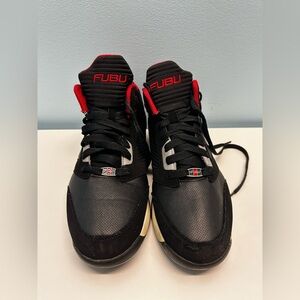 Fubu Mens Zone High-Top Black Red Lace Up Size 9 Basketball Shoes WM36121868